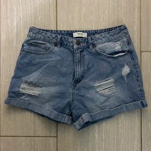 High wasted ripped shorts